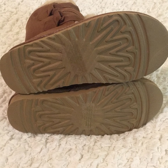 Brown Furry Pom Pom Booties - Picture 6 of 9